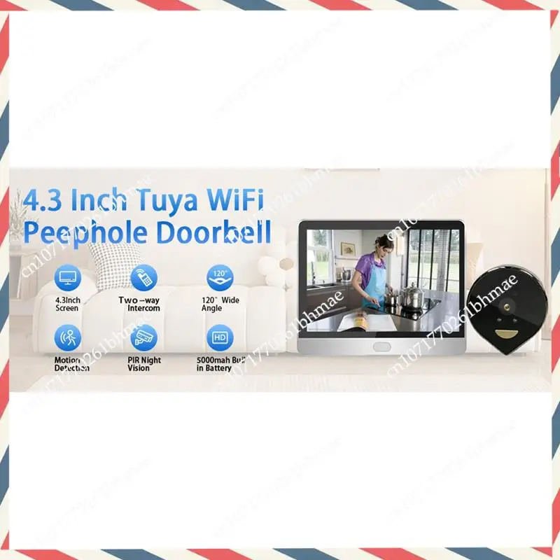 -A21Z جرس الباب الرقمي للرؤية الليلية عين القطة - مراقبة Tuya Wifi الذكية لمنزلك