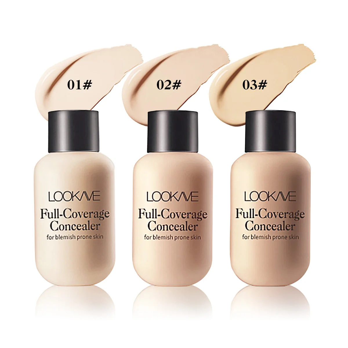 3 Kleur Waterdichte Vloeibare Foundation Concealer Make-Up Bb Cream Langdurige Volledige Dekking Acne Markeert Natuurlijke Vrouwen Gezicht Cosmetisch