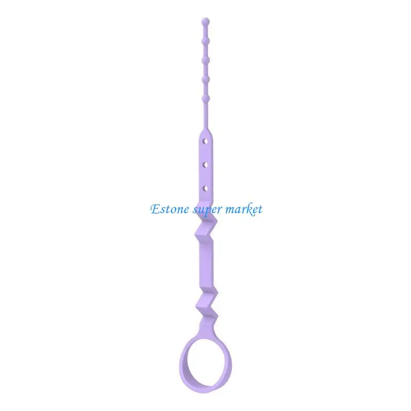 090B أسرة الطفل كأس حزام عربة اكسسوارات سيليكون لعبة الأشرطة زجاجة تستخدم في الرضاعة سلسلة يدفع باليدين حامل زجاجة قابل للتعديل