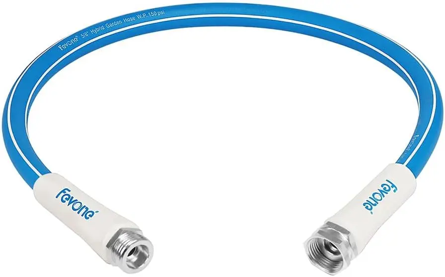 

3FT Leader Hose for Reel, 5/8" ID Lead-In Hose, 3/4" Solid Aluminum Fittings, Male to Female Connector