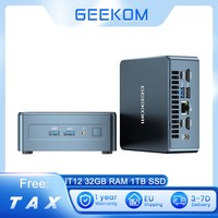 GEEKOM IT12 Mini PC Intel i7-12650H 10Cores Up to 4.70 GHz 32GB RAM 1TB SSD WiFi 6E 2*USB 4 2*HDMI 2.0 8K+4K Quad Screen Display