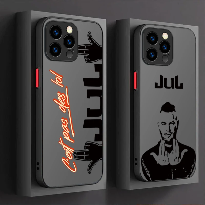 حافظة مغني الراب JuL C'est Pas Des Lol لهاتف آيفون 17 Air 15 16E 16 Plus 14 13 12 11 Pro Max XR X XS Max SE 2020 غطاء كامل مقاوم للصدمات