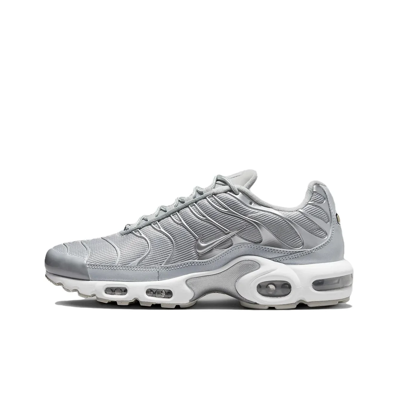 Nike Air Max Plus Casual Shoes Unisex Low Top Metallic Silver FJ1012-095