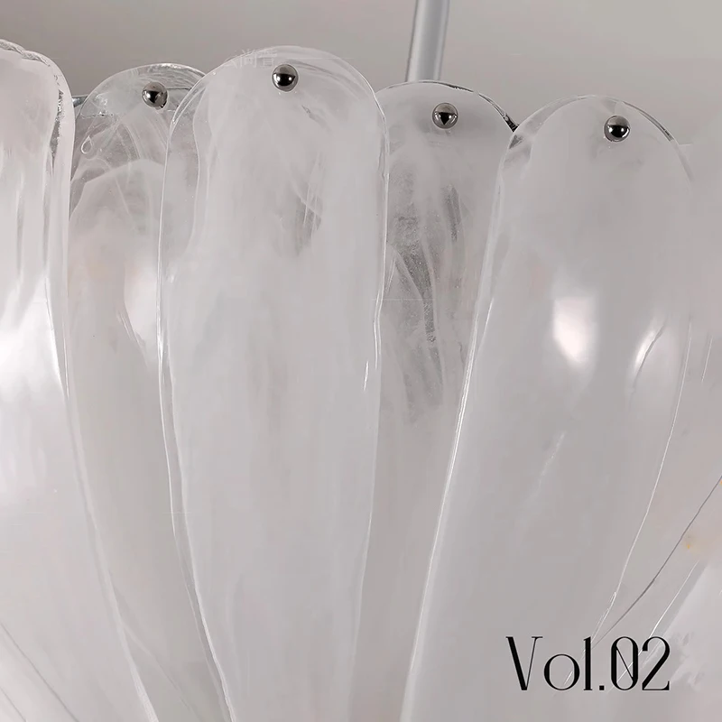 LED 꽃봉오리 홈 거실 화이트 클라우드 글라스 펜던트 라이트 LED 램프 천장 샹들리에 이탈리아 디자인 조명기구 루스트르