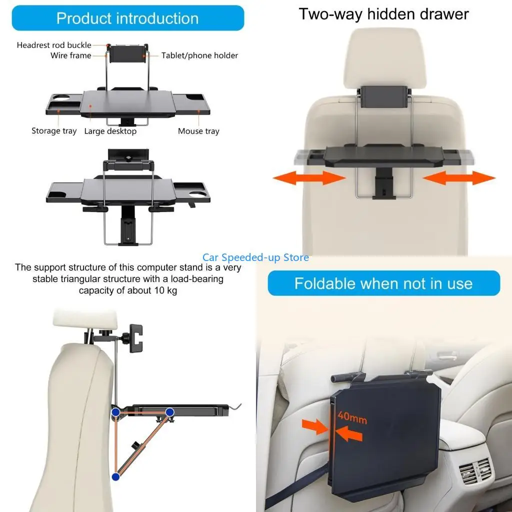 

X5XF Comfortable Multiple Use Laptop Rise PC Laptop Tray for Students Freelancers