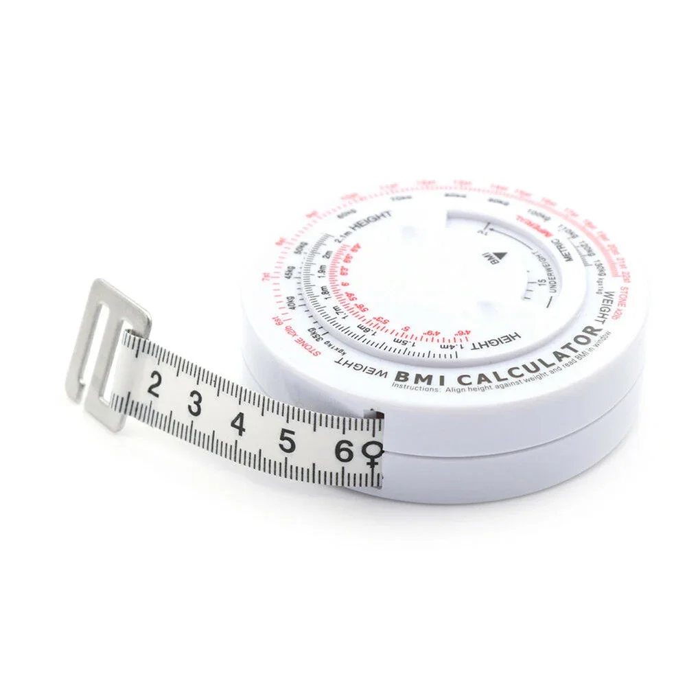 150cm Tape Measure Body Sewing Flexible Ruler BMI Body Mass Index Retractable Tape Calculator Diet Tape Measures Measuring Tools