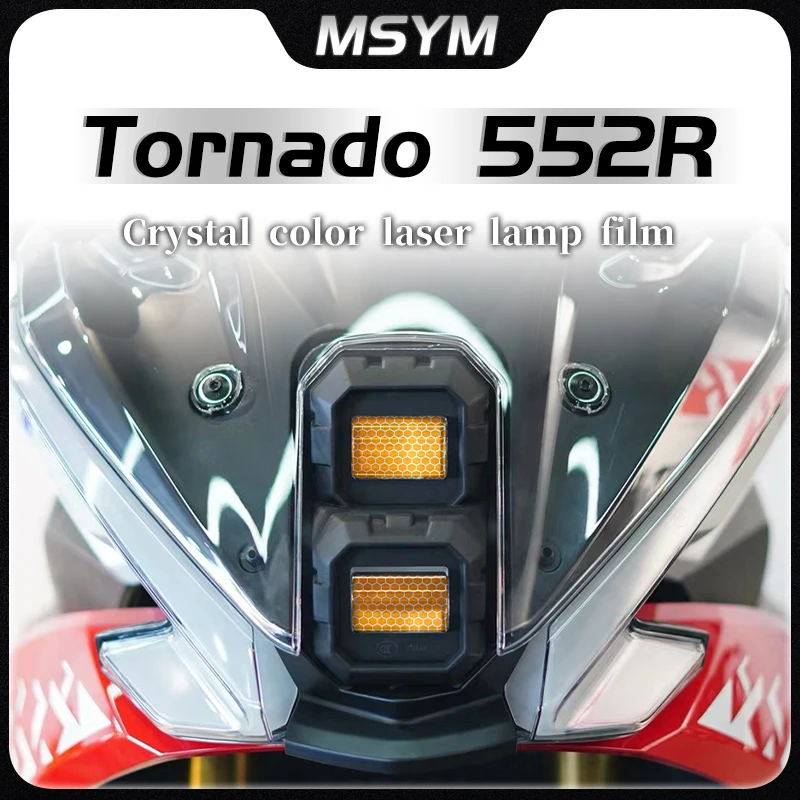 

For Benelli Tornado 552R 552 R tornado 552r Honeycomb laser film headlight transparent film protective sticker accessories
