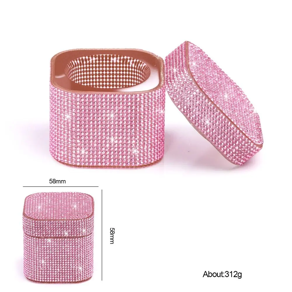 新しいスクエアラインストーンネイルカップ透明ソリッドカラーネイルアートクリスタルカップガラス洗浄容器DIY