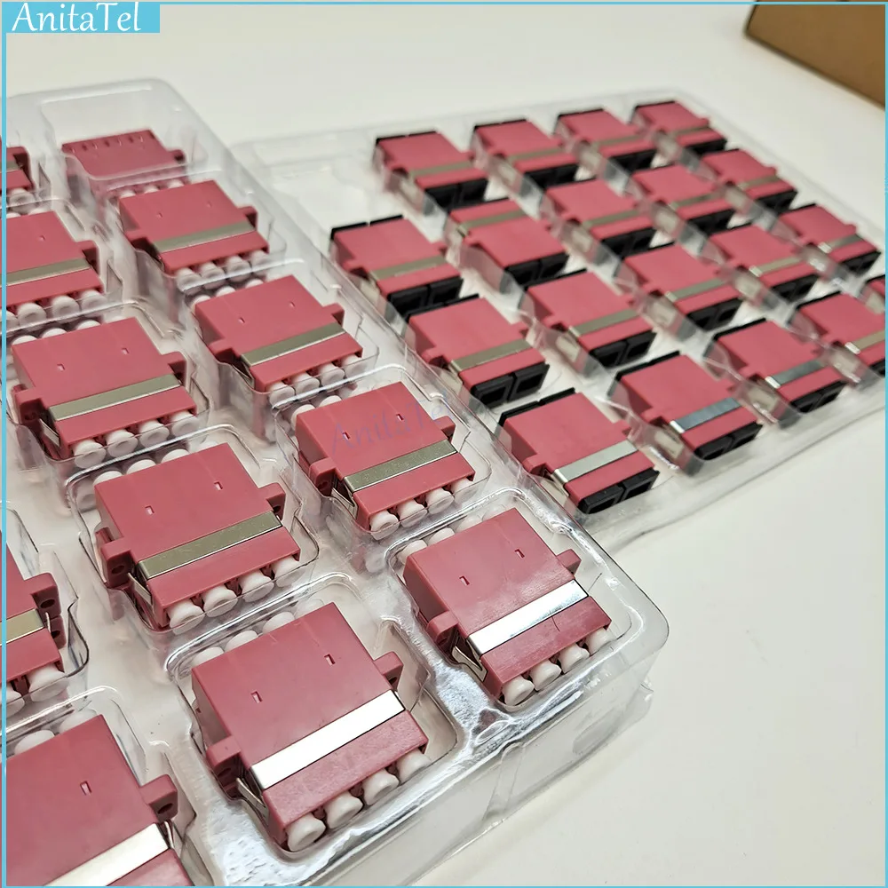 

50Pcs Optic Couplers OM4 UPC LC SC Muilt Mode Adapter Optical Fiber Connector Flange