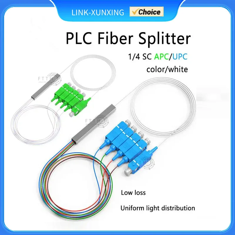 

Волоконно-оптический ПЛК-Сплиттер 10 шт. SC APC 1*4 мини стальная трубка Тип 1/4 0,9 мм волоконно-оптический сплиттер SC/UPC коннектор Бесплатная доставка