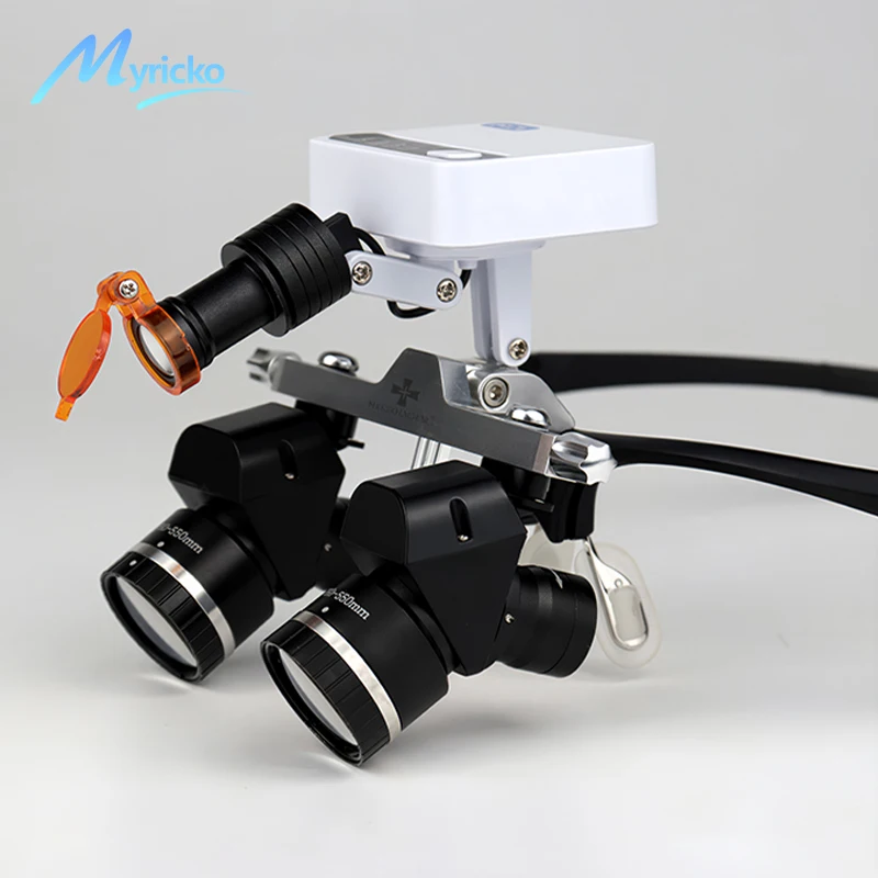 High Definition Dental Surgical Magnifier Binocular Loupes Flexible Angle Rotation Oral Inspection Instrument
