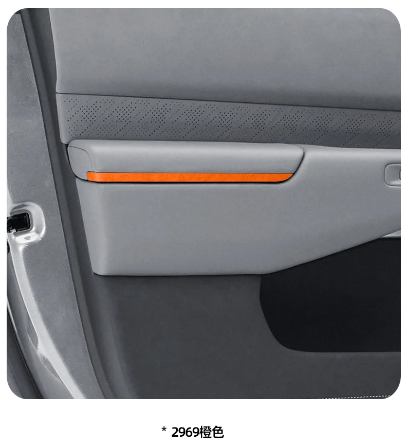 

For ZEEKR 7X 2025 Italian Suede Interior Accessory, Car Central Control Sliding Cover Panel Steering Wheel Decal Air Outlet Trim