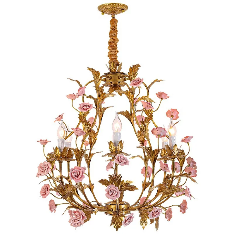 

Simple and retro, restaurant study chandelier, creative personalized art lamps