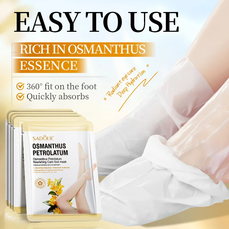 

Osmanthus Vaseline Foot mask to remove dead skin calluses cover to soften,whiten,moisturize prevent dryness cracking of the heel