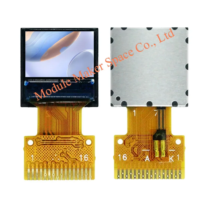 0.42 Inch TFT LCD Display Module, ST7735, 96x54 Color Square Screen, SPI Interface, 16-Pin Solder Pad Small LCD Screen