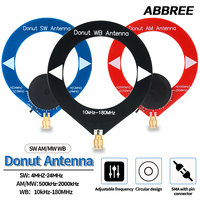 ABBREE Donut AM Antenna 500kHz-2000kHz SMA Interface Mini Loop Antenna Radio Antenna for Malachite SDR