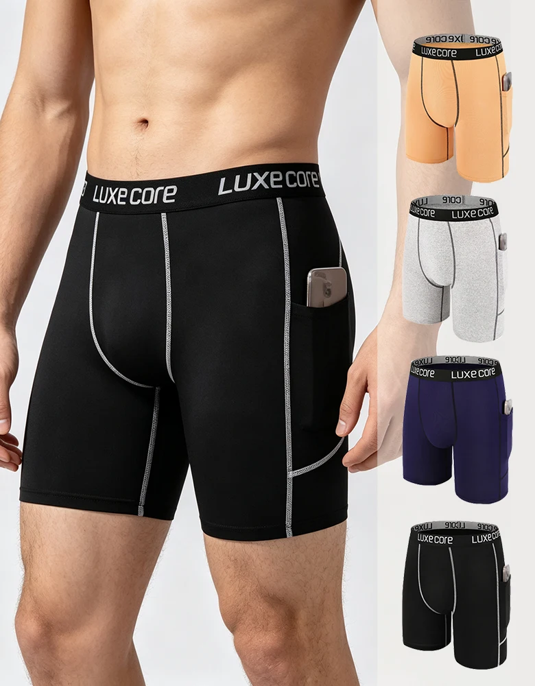 Men Sports Leggings Fitness Elastic Compression Tights Drying Quick Size Fitness Plus Pants Running Training Stretch Shorts