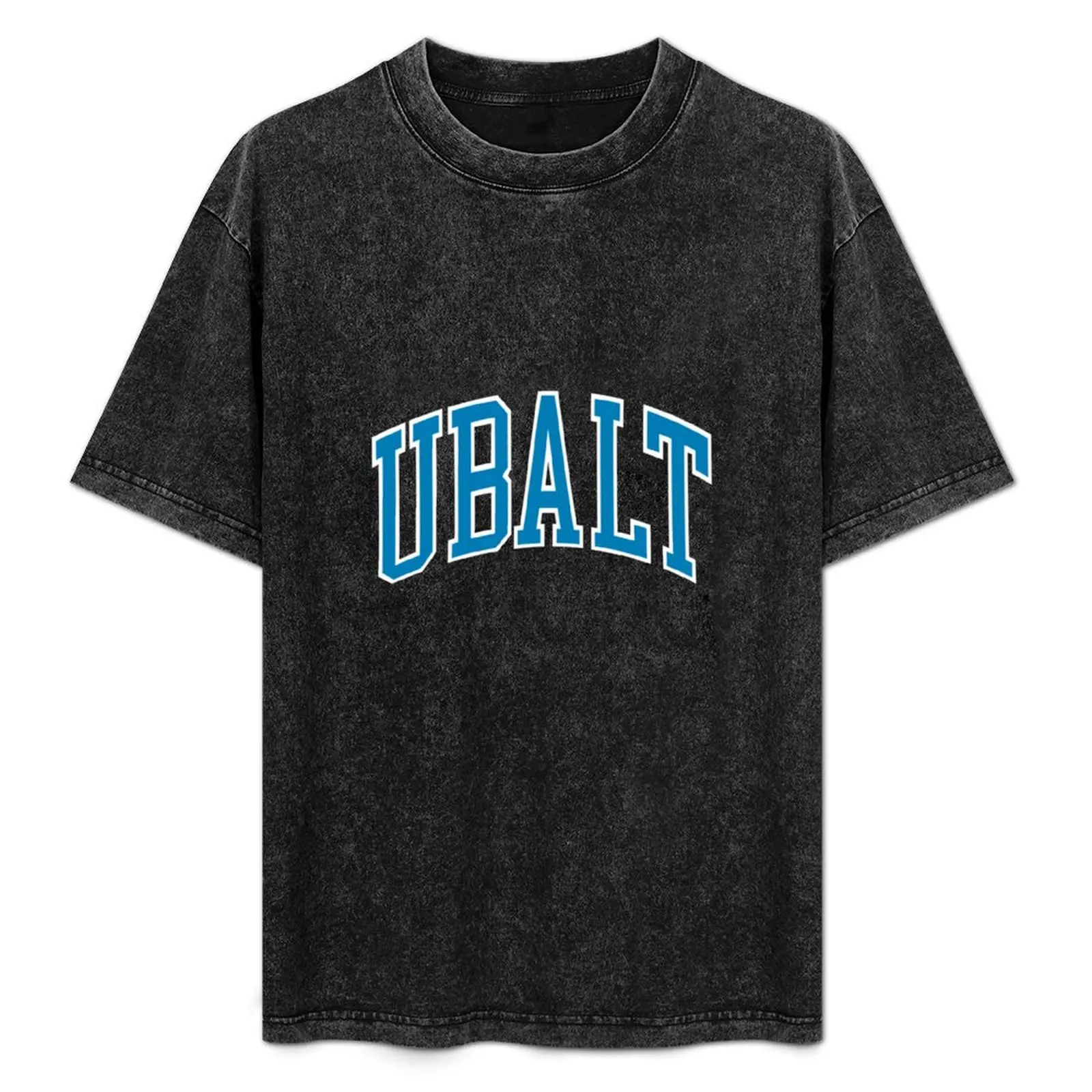

ubalt - college font curved T-Shirt Work Wear Short Sleeve T-Shirt