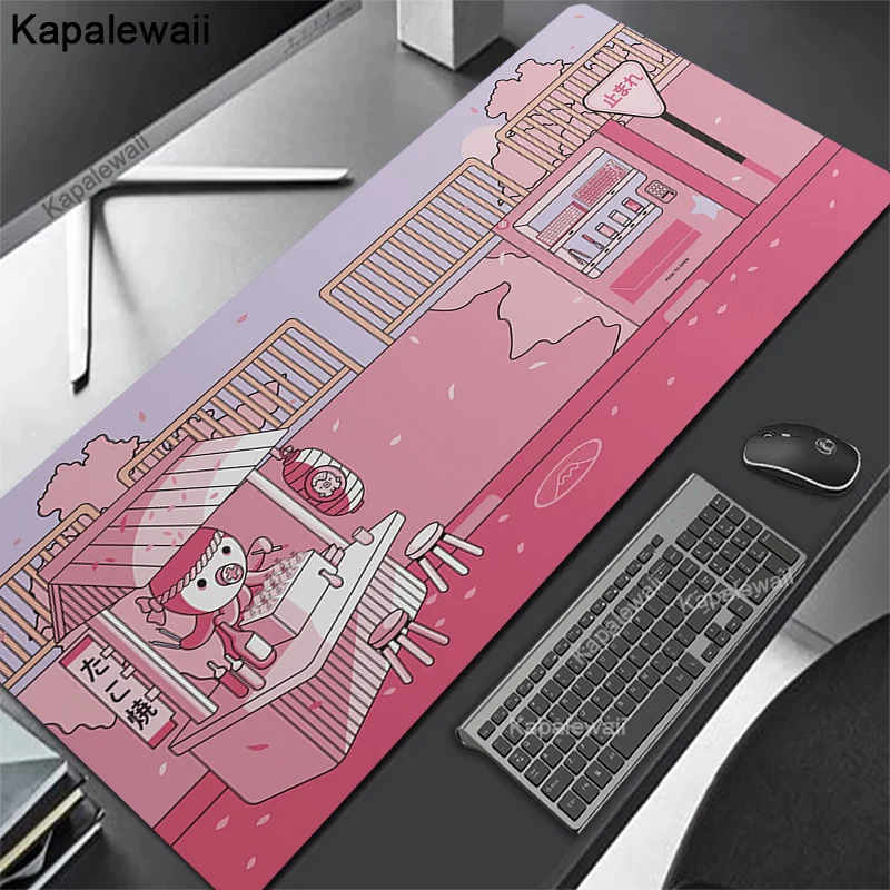 Lila Kawaii Octopus Große Mauspad Gamer PC Gaming XXL Maus Pad-Computer Große Tastatur Laptop Mousepad Geschwindigkeit Büro Schreibtisch Matte