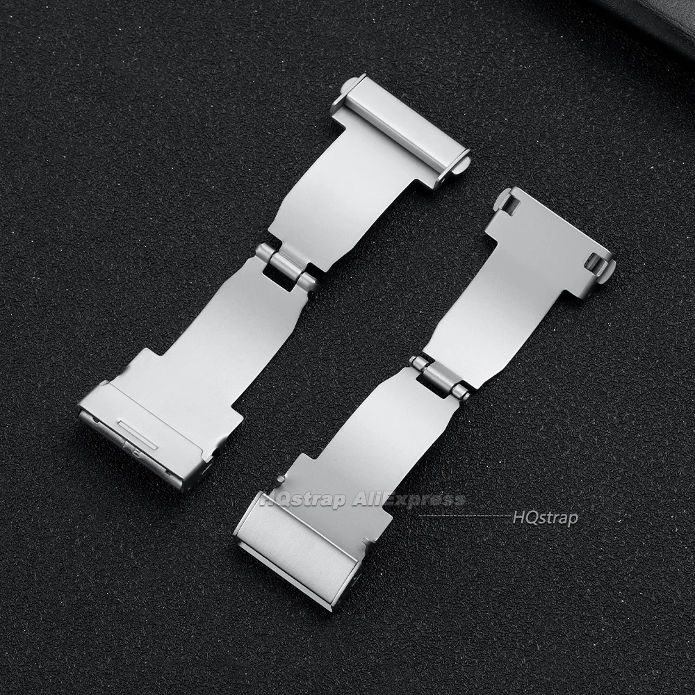 Stainless Steel Watch Buckle 18mm 20mm 22mm Universal Watch Clasp Double Press Metal Replacement Buckle for Mesh Belt Accessory view 3