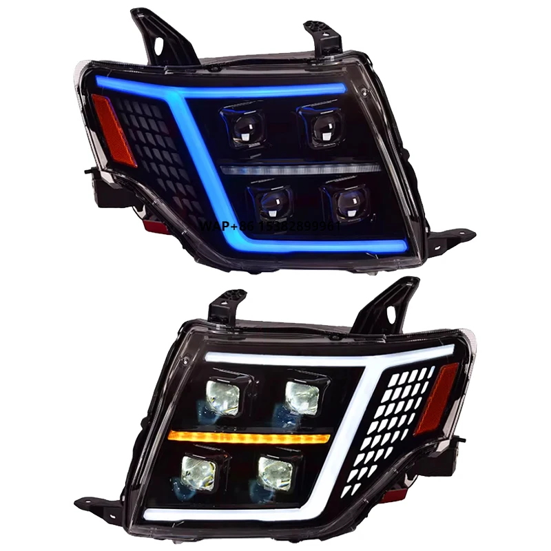 

Светодиодные фары YU GUANG для Pajero V97 V93 V87 2007 2021, обновление, 4-объективные фары для проектора, передние фары, фары