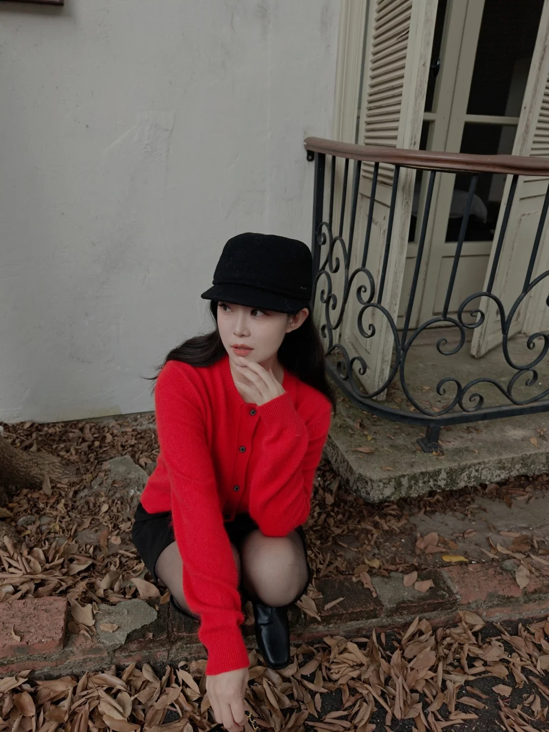 

Cherry Vanilla 2025 Winter New Sle Thin Design V-Ne Long Sve Rabbit Fur Wool Blend Knitted Sweater Women's Cardigan