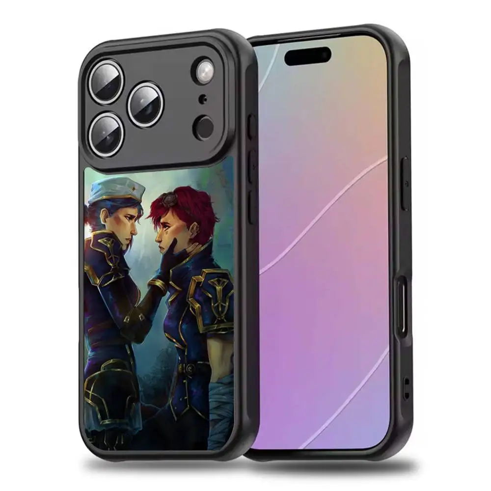 CaitVi Caitlyn y Vi funda de teléfono para iPhone 17,16,15,14,13,12,11,Pro,Max,Plus,Mini,SE4,E carga inalámbrica magnética Magsafe