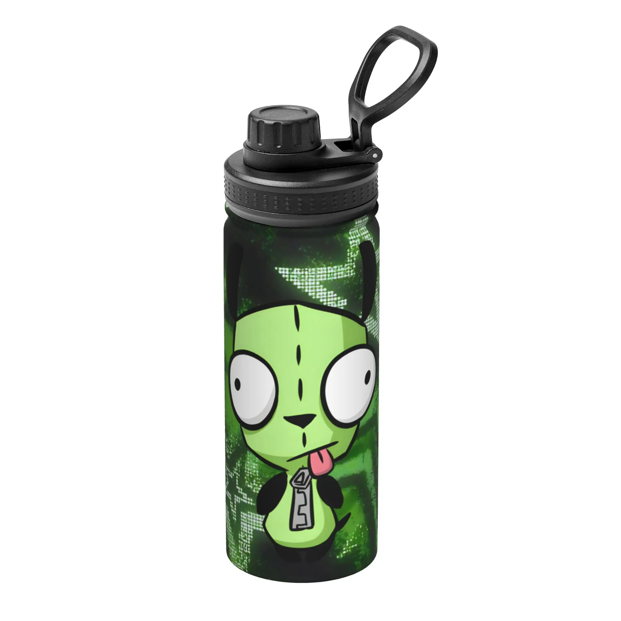 Cartoon Invaders Zim Gir 18OZ Sports Insulated Kettle  Thermal Cup Vacuum Flask Office Home Mugs Water Bottle