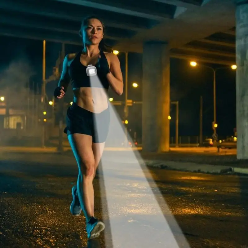 ไฟคลิปโคมไฟ LED ความปลอดภัย jogging LED ไฟสนามแม่เหล็ก USB ชาร์จไฟวิ่งโคมไฟกลางแจ้งกระเป๋าเป้สะพายหลังหัวเข็มขัด