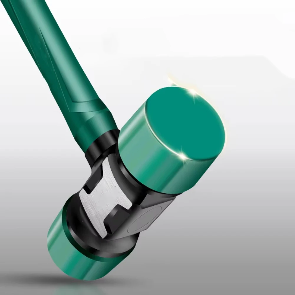 Rubber Mallet with Dual Function Faces for Flooring Woodworking and Field Use Ductile Iron Core 32 x 11.5 x 3.6cm
