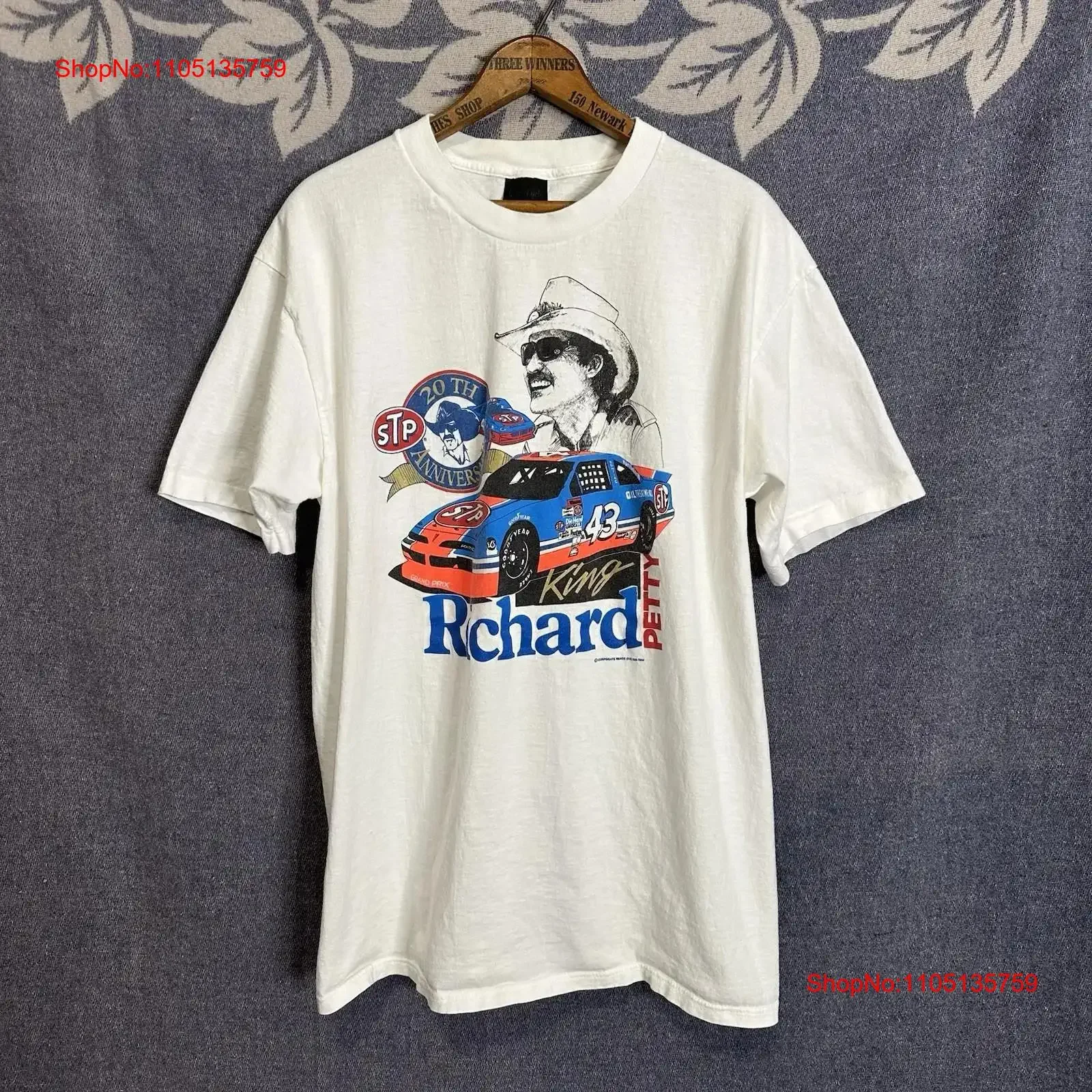 Vintage Richard Petty King 20th Anniversary T Shirt Touch Of Gold XL vintage Washed designer clothes Versatile Comfortable