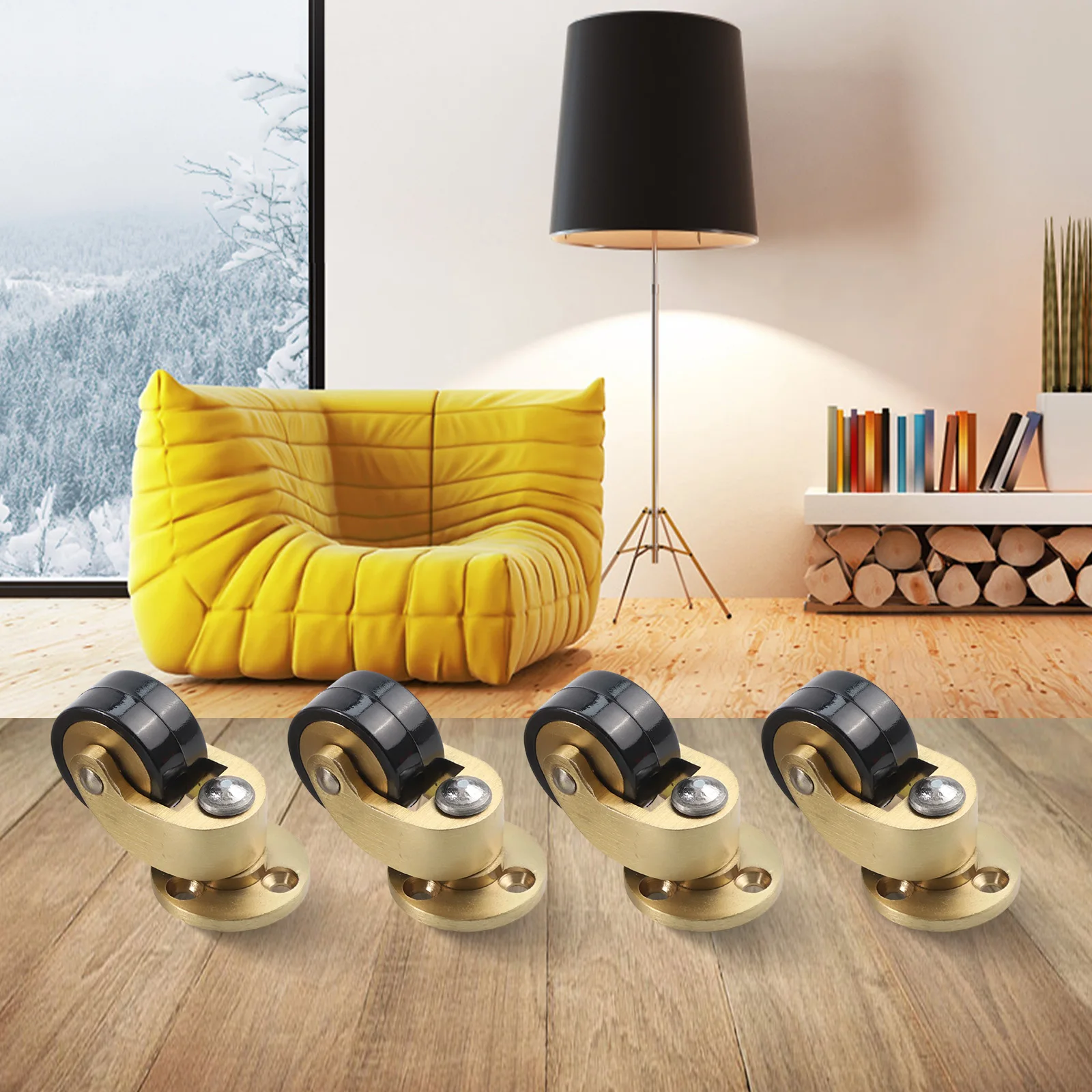 360 Degree Furniture Mobility Casters 360 Degree Rotation Brass Casters Enhanced Mobility For Small Furniture Home Organization