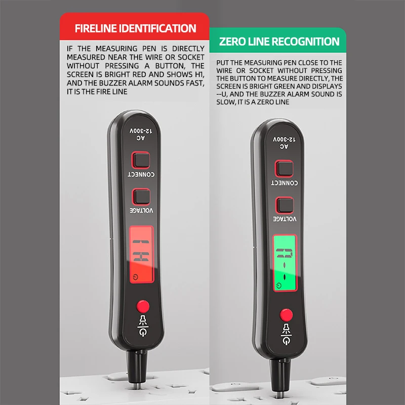 AIRAJ Smart Digital Multimeter Voltage Detector Tester Non-contact Electric Pen Capacitance Diode Ohm Hz NCV DC AC Voltage Meter