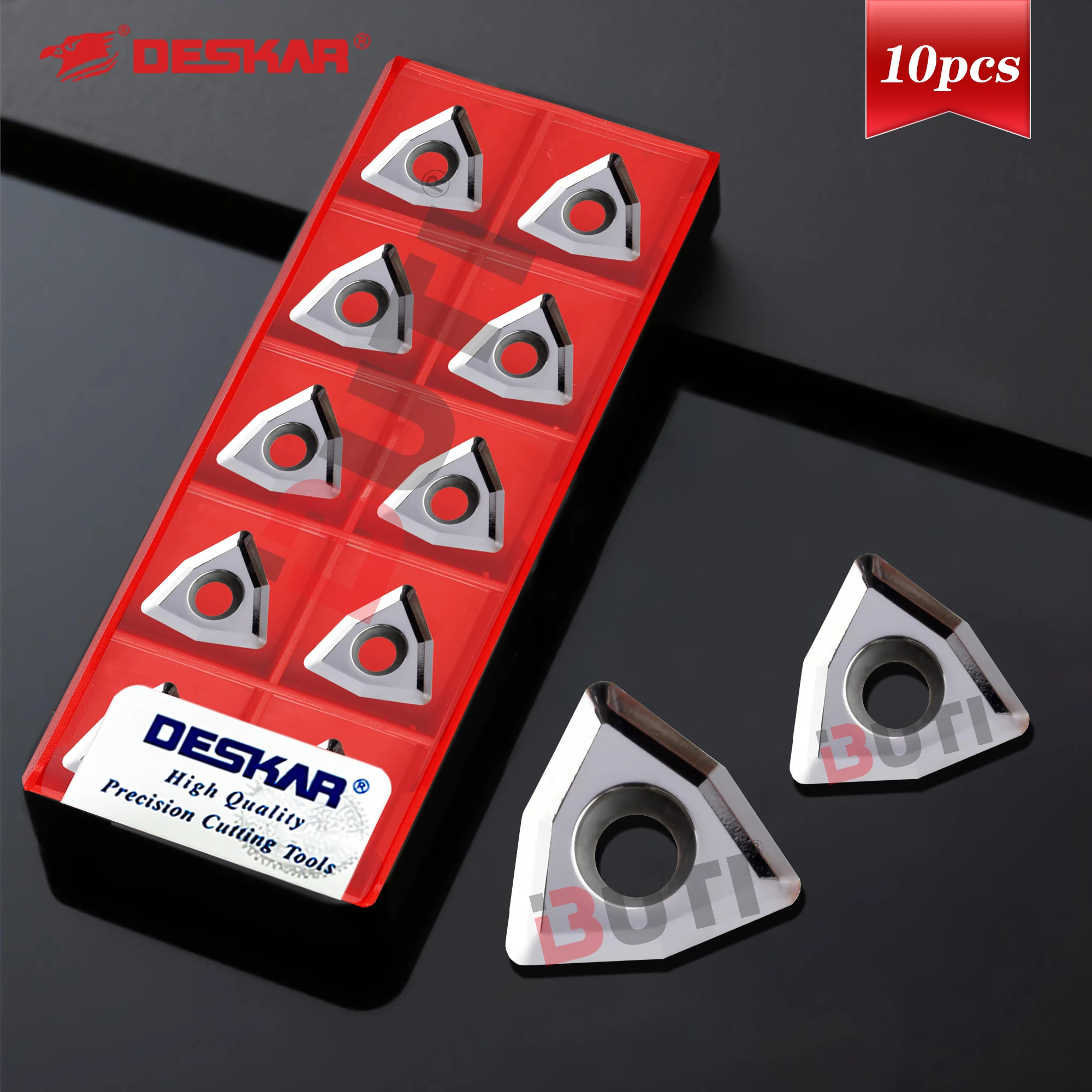 

WCGT030208 06T308-AL K10 DESKAR 100% Оригинальное токарное долото U-drill, высококачественные быстрорежущие пластины U-образного типа для обработки алюминия