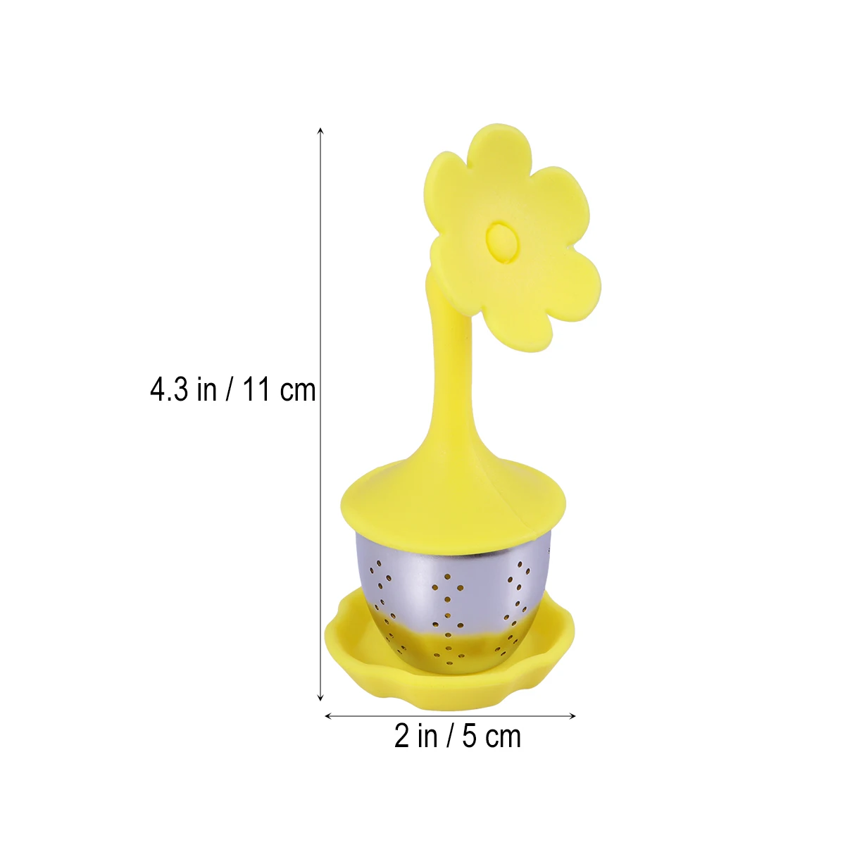

4pcs Silicone Stainless Steel Flower Infuser Fine Mesh Tea Strainer Drip Tray -40 To 250℃ High Temp Resistant Premium Tea