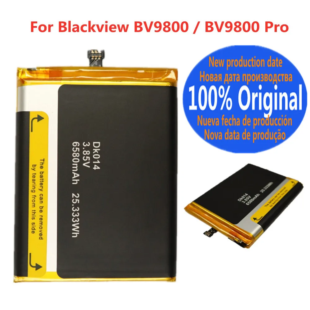 BV 9800 6580mAh Original Battery For Blackview BV9800 Pro BV9800 BV9800Pro Smart Phone Replacement Battery Batteria Fast Deliver