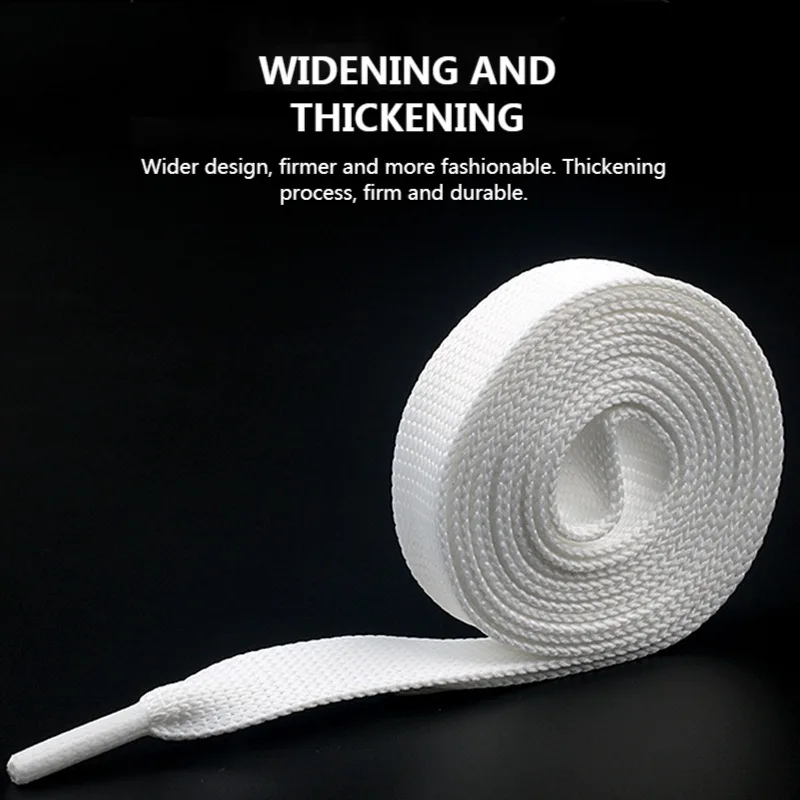 130CM White Black Color Shoelaces Shoelace MCQ Classic Shoe laces Casual White Shoes Flat Laces Unisex Precision Weaving Strings