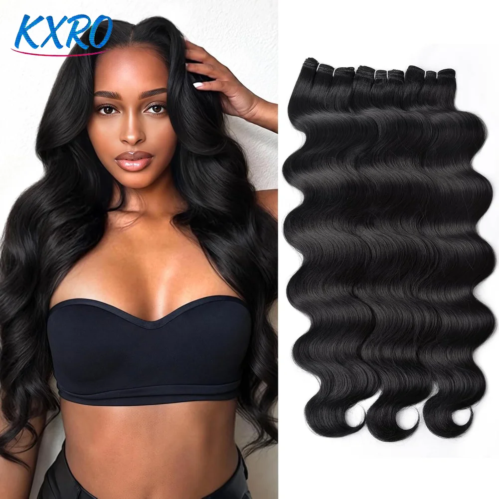 10A Super Double Drawn Body Wave Human Hair Bundles 1/3/4 Raw Human Hair Bundles Vietnamese Hair Thick Human Unprocessed Hair Extensions