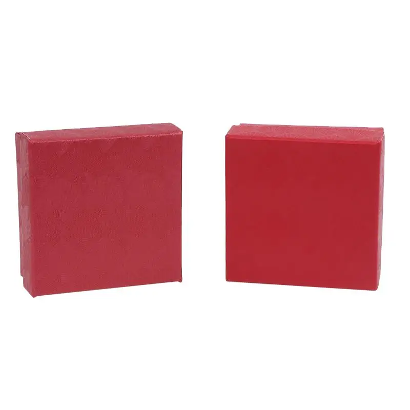 5Pcs 7x7cm Cardboard Jewelry Packaging Box Necklace Earring Bracelet Storage Box