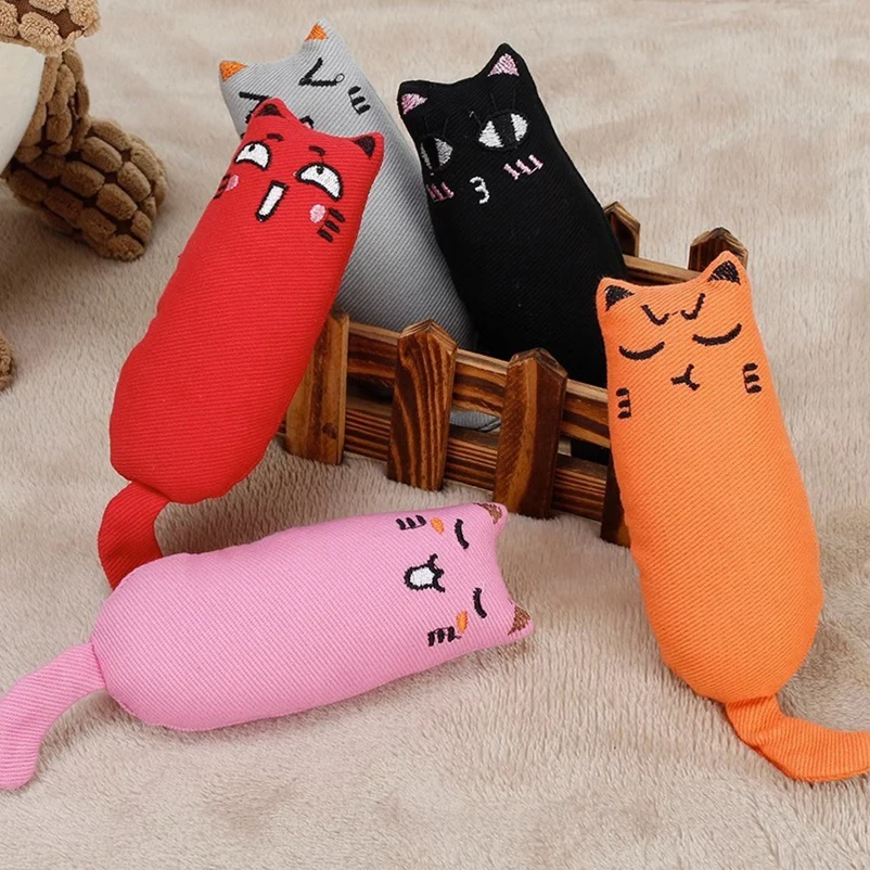 Rascheln Sound Katzenminze Spielzeug Katzen Produkt Für Haustiere Nette Katze Spielzeug Für Kätzchen Zähne Schleifen Katze Plüsch Spielzeug Daumen Kissen Haustier Spielzeug