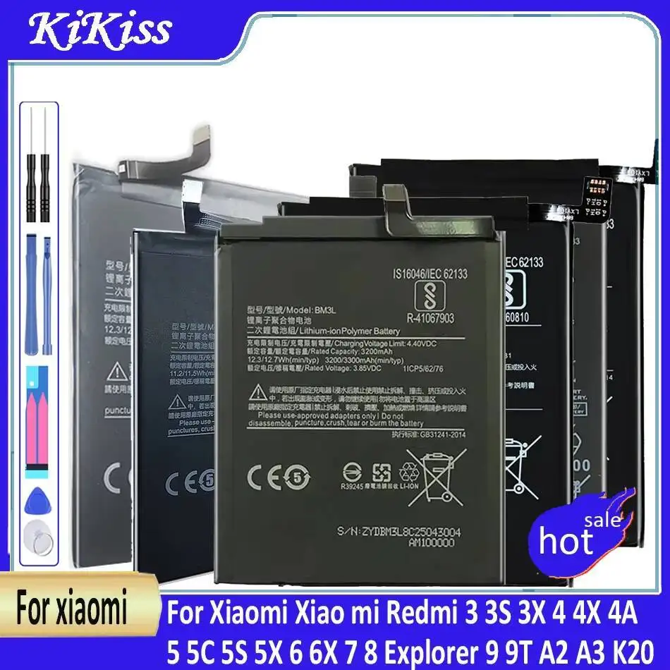 

BN30 Battery For Xiaomi Redmi 3 3S 3X 4 4X 4A 5 5C 5S 5X 6 6X 7 8 Explorer 9 9T A2 A3 K20 Plus Pro Prime Lite SE BP40