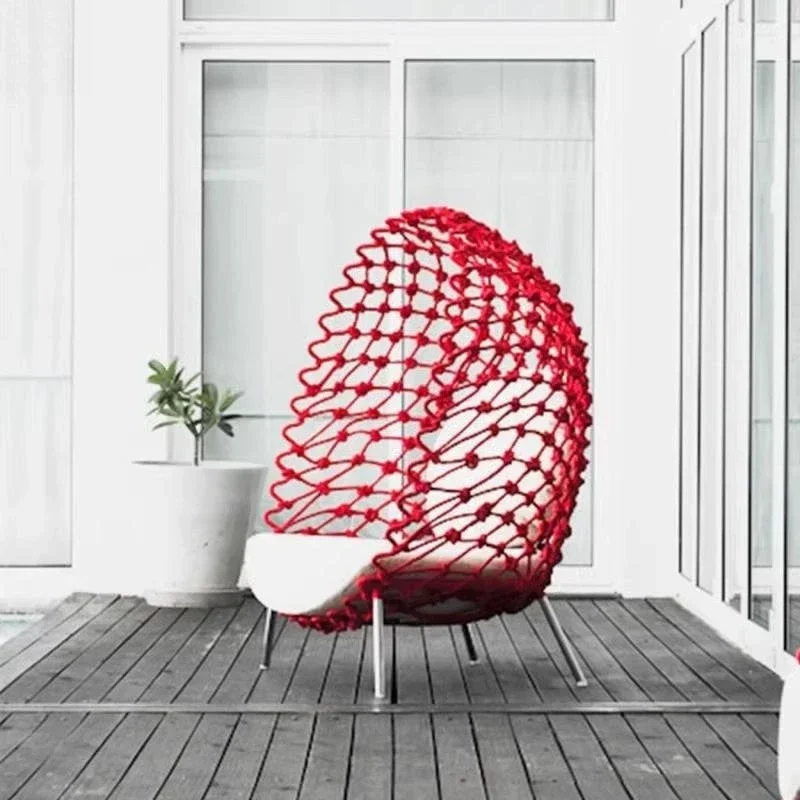 Nordic designer balcony chair courtyard leisure bird's nest homestay garden villa recliner creative lazy rattan chair sofa
