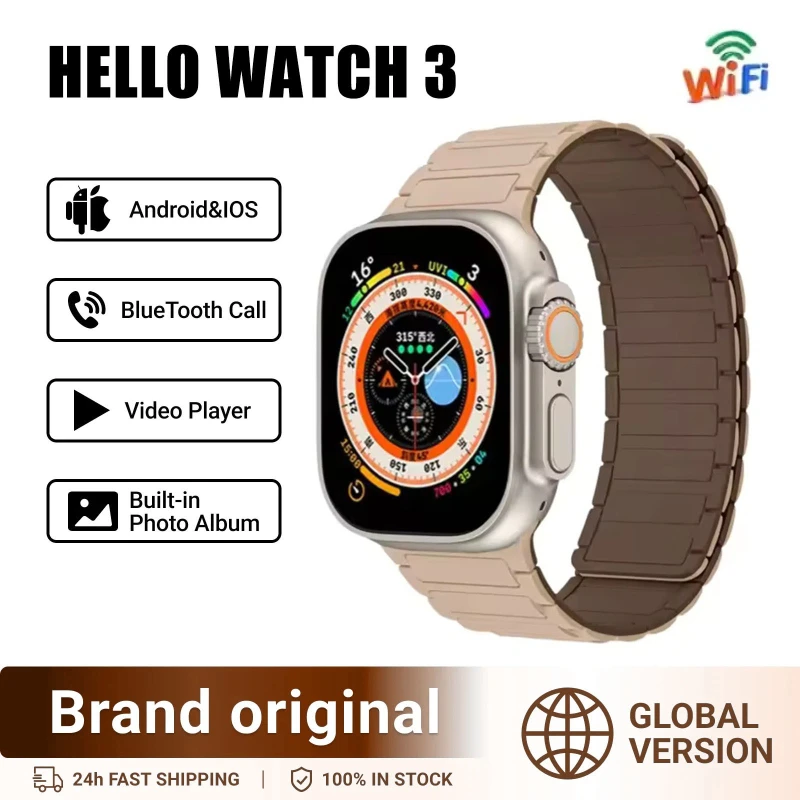 

Смарт-часы AI Robot Assistant 2025 HK10 Ultra 3 MAX: 5G AMOLED NFC GPS 4 ГБ ОЗУ iOS Android Совместимость