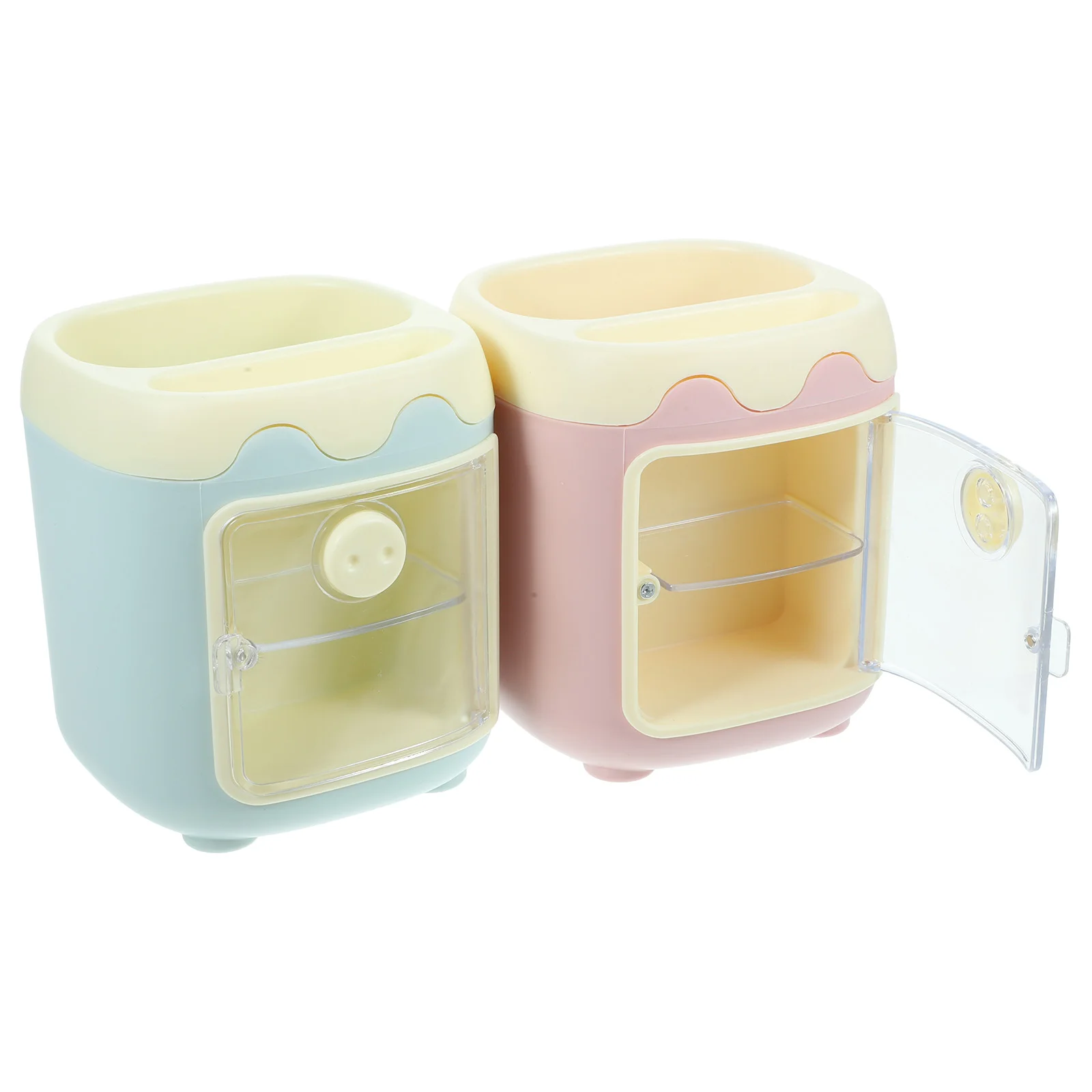 

2pcs Pig Shaped Pen Holder Cute Cartoon Desktop Organizer Stationery Storage Pencil Cup Tabletop Accessories