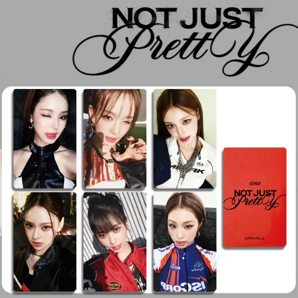 Kpop izna novo álbum não apenas bonito 6 pçs/set photocard de alta qualidade estilo ins dupla face impressão cartão lomo koko sarang presentes