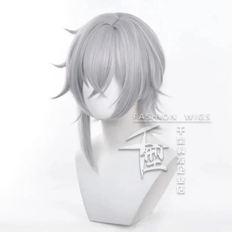 Jogo moze cosplay peruca festa honkai star rail cosplay perucas 40cm longo cabelo sintético moze para festa de halloween + peruca boné