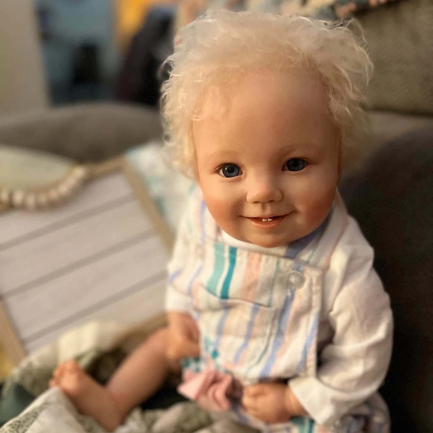 

50cm Cuddly Emilia Bebe Reborn 3D Painted Skin Handmade Lifelike Real Reborn Toddler Dolls muñecas reborn reales para niñas