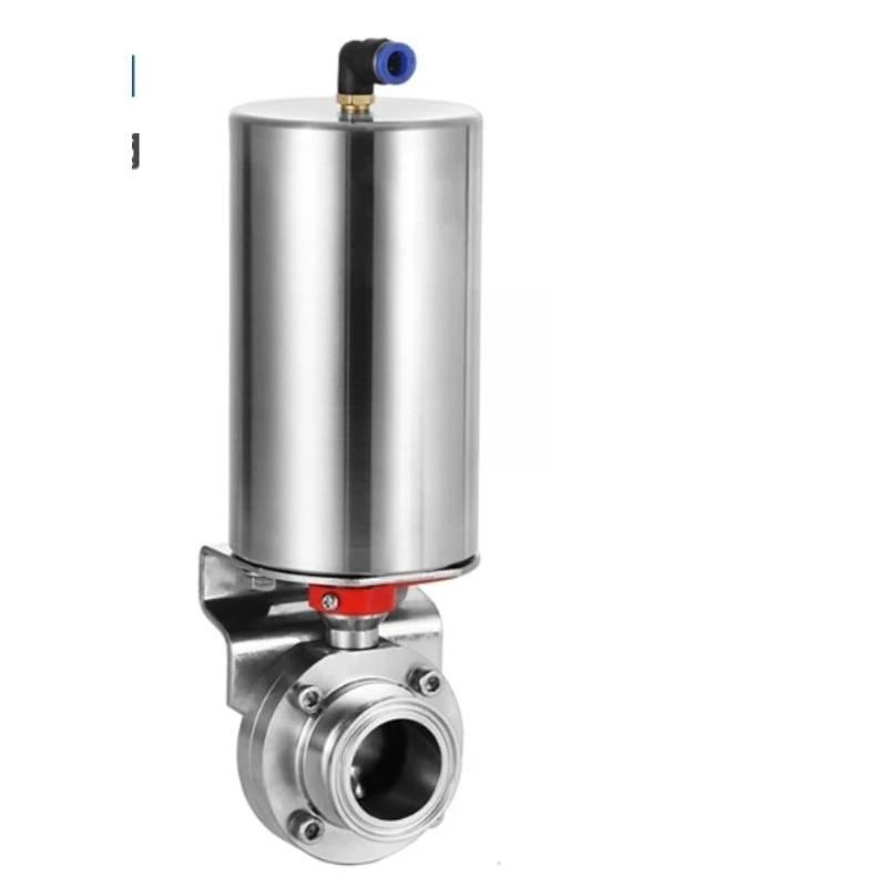 Sanitary 304 Stainless Steel Pneumatic Valve Single Acting Spring Return Clamp Weld End