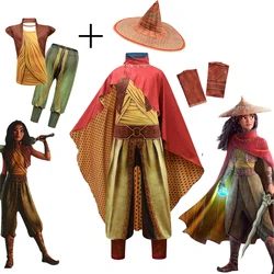 Movie Raya and The Last Dragon Kids Cosplay Legend Halloween Costume Raya Bodysuit Fancy Boys Carnival Party Performance Costume
