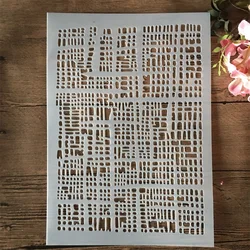 A4 29cm Line Mesh Net Graffiti DIY Layering Stencils Painting Scrapbook Coloring Embossing Album Decorative Template